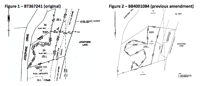 Figures 1 and 2 showing covenant lot coverage
