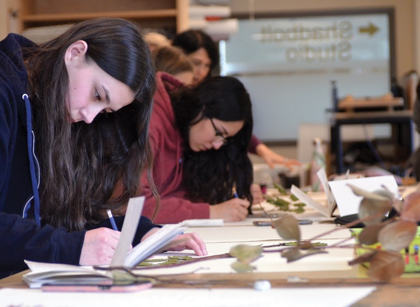 Student artwork produced from Artists for Kids’ recent botanical drawing workshop is set to be displayed at Gordon Smith Gallery at 2121 Lonsdale Ave. from March 2 to 5.