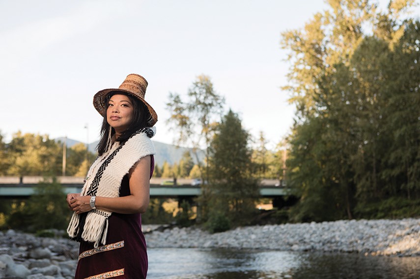 Marissa Nahanee (Maykw Cha7em), a member of the Squamish and Nisga’a Nations Eagle Clan, who previously worked with the Four Host First Nations Secretariat (FHFN) during the Vancouver 2010 Olympic and Paralympic Winter Games and has also appeared in television productions and in documentary films such as Marie Clements’ The Road Forward.