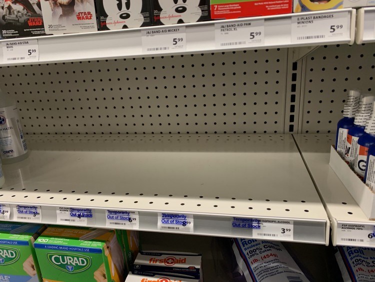 empty shelf