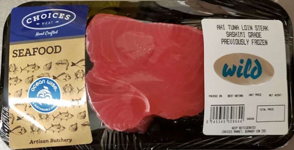 Various tuna products sold at Choices, IGA and Save-On-Foods are being recalled from the marketplace across British Columbia due to elevated levels of histamine. Photo courtesy Canadian Food Inspection Agency
