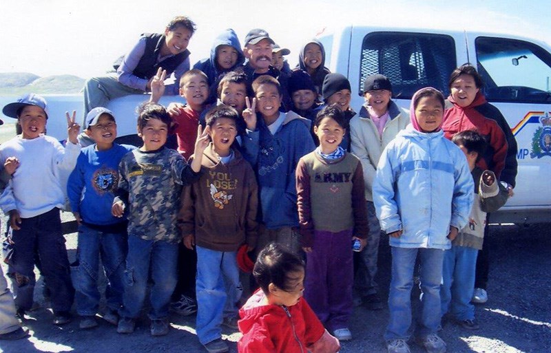 happy kids in Nunavut
