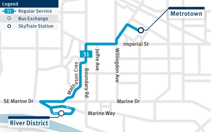 metrotown bus route burnaby