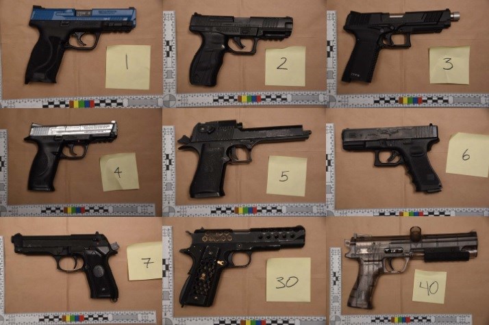 Vancouver police Thursday seized a third stash of weapons in just over a week in the Downtown Eastside. Photo courtesy Vancouver Police Department