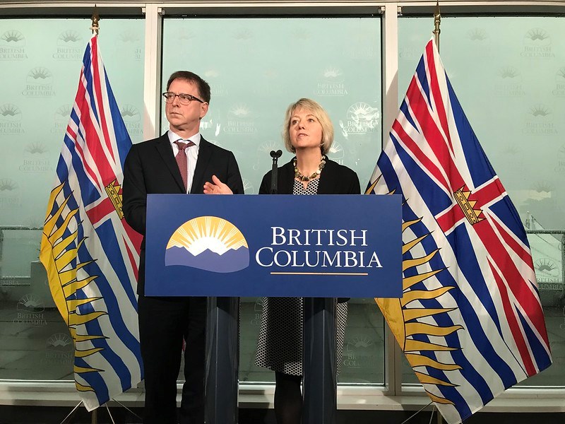 Health Minister Adrian Dix and provincial health officer Dr. Bonnie Henry