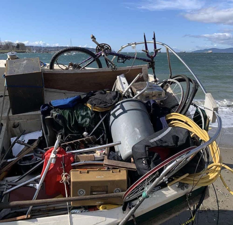 stranded boat