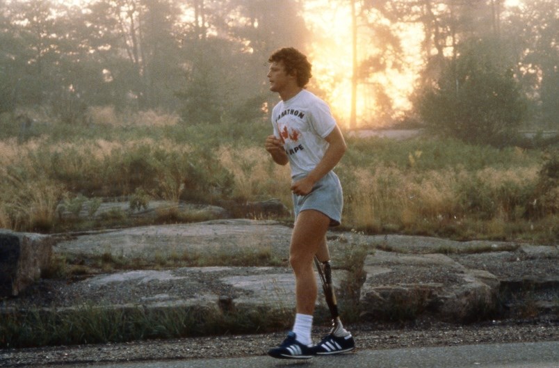 Terry Fox of Port Coquitlam running Marathon of Hope
