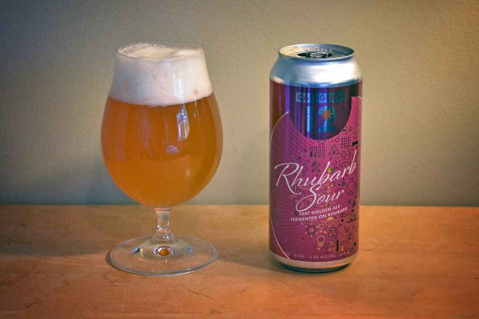 Category 12 Brewing Rhubarb Sour is delightfully tart and refreshing, with notes of gooseberry, ston