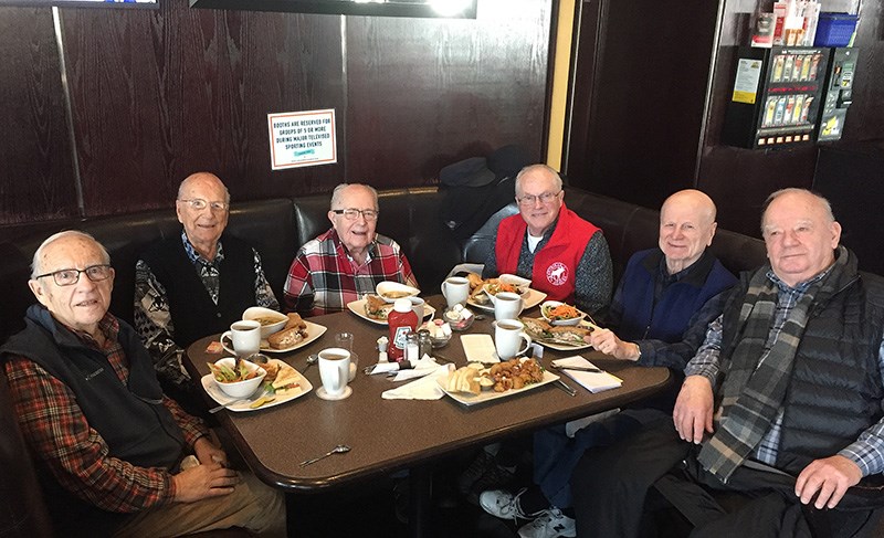 The ROMEOS meet for lunch at SAMZ in Port Coquitlam