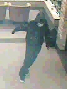 Prince George RCMP released this surveillance image of the suspect after the Prince George Cemetery mausoleum was broken into for the second time last week.