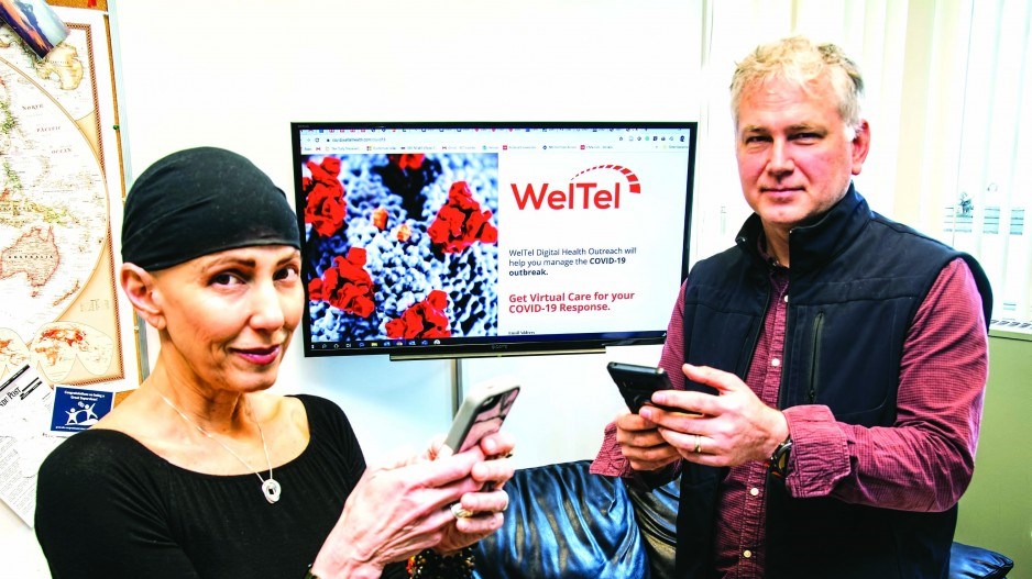 WelTel CEO Gabby Serafini (left) and Richard Lester, the company’s chief science officer. WelTel’s m