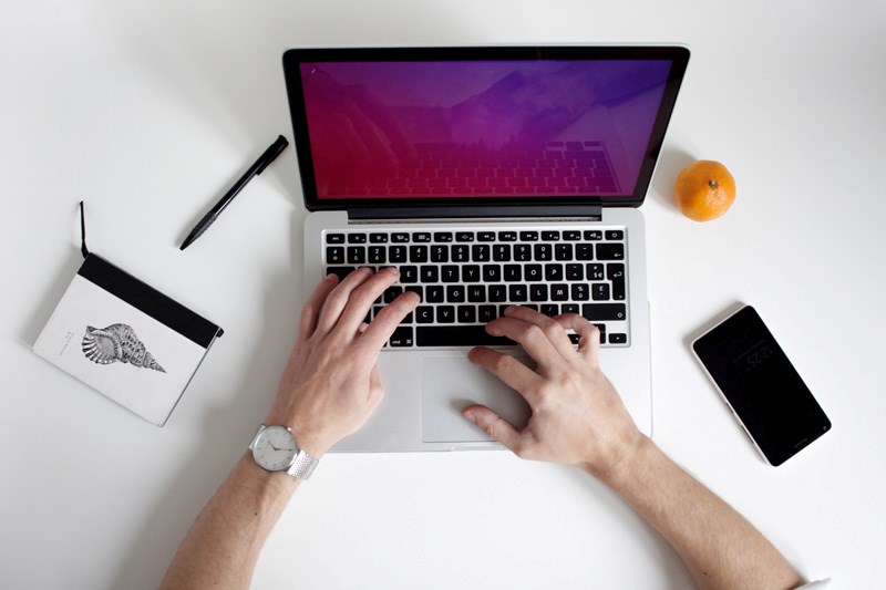 computer and desk