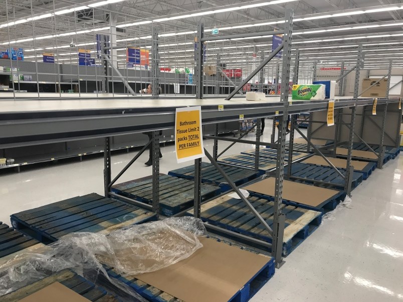 empty shelves walmart vancouver cover-19