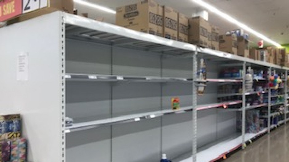 covid-19-coronavirus empty tp shelves nb