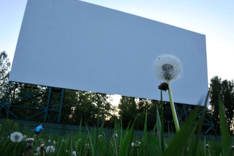 The screen at the Twilight Drive-In, Metro Vancouver's only permanent drive-in theatre.