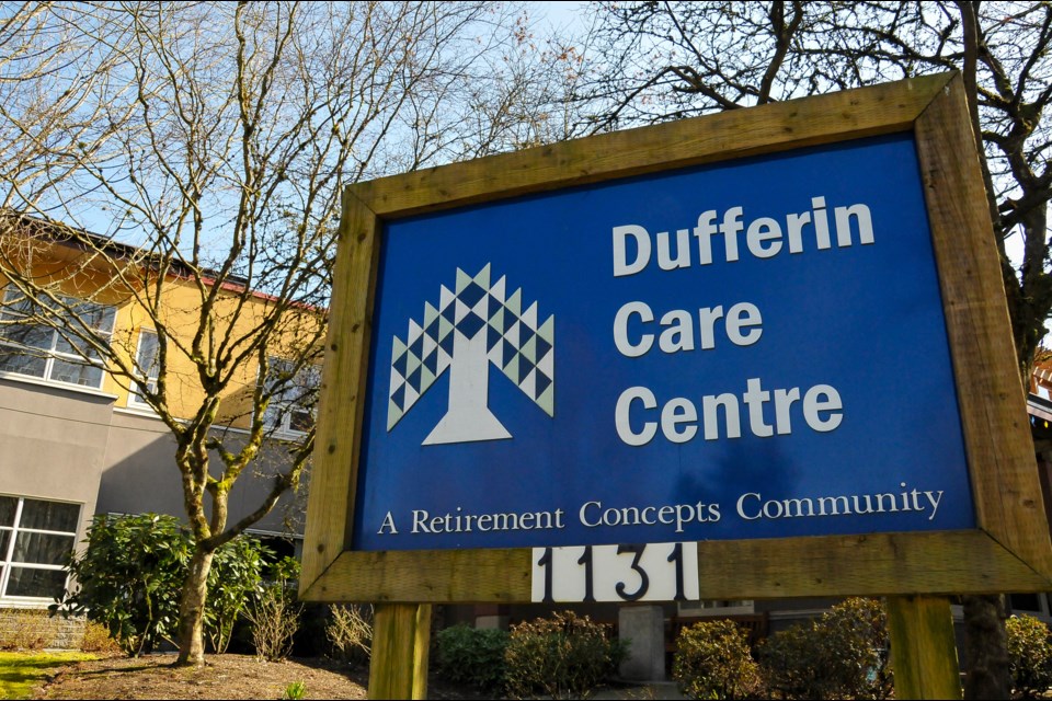 A staff person at Coquitlam’s Dufferin Care Centre is in self-isolation at home after being diagnosed with COVID-19.