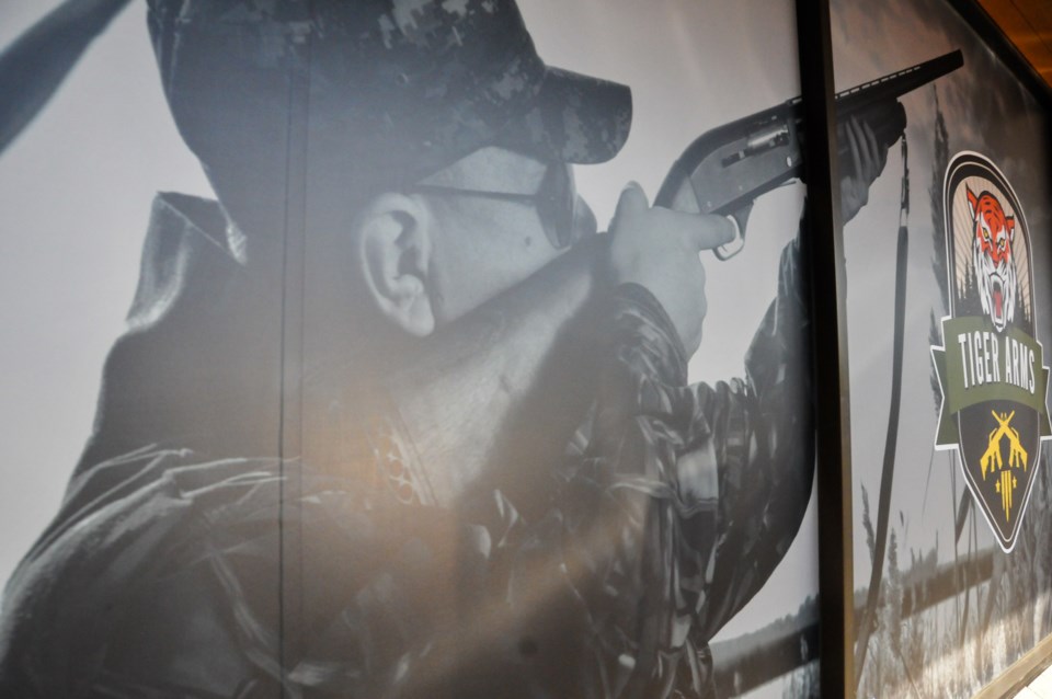 Shop front at Tiger Arms in Port Coquitlam. As the only gun and ammunition retailer in the Tri-Citie