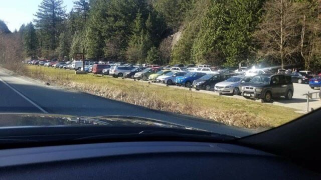 Murrin parking lot Saturday afternoon.