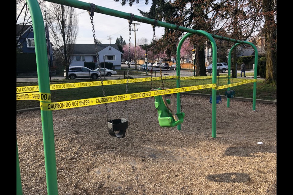 City playgrounds across Vancouver are now closed. Photo Jessica Kerr