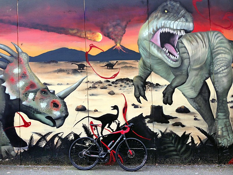 dinosaur mural