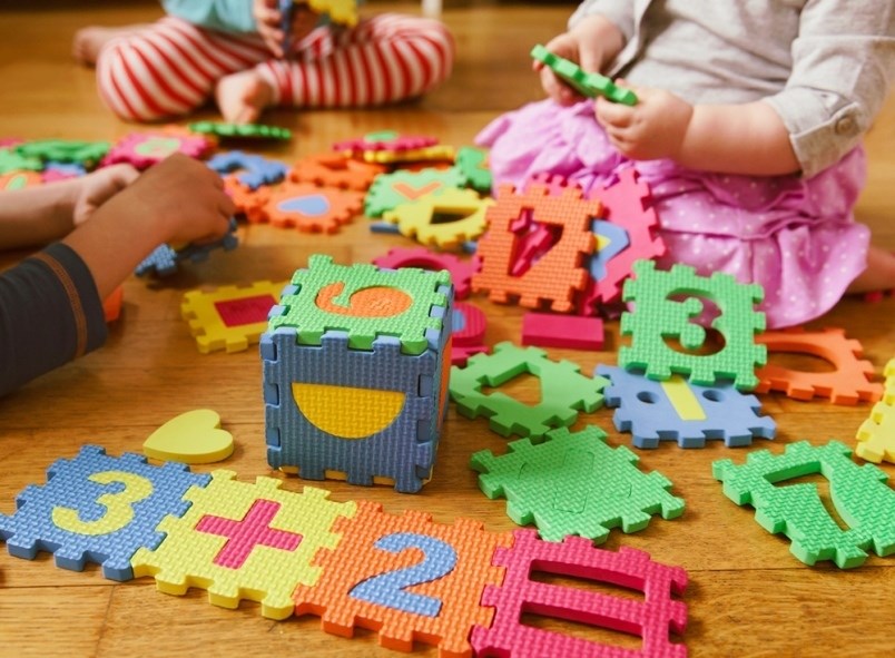daycare children blocks toys numbers