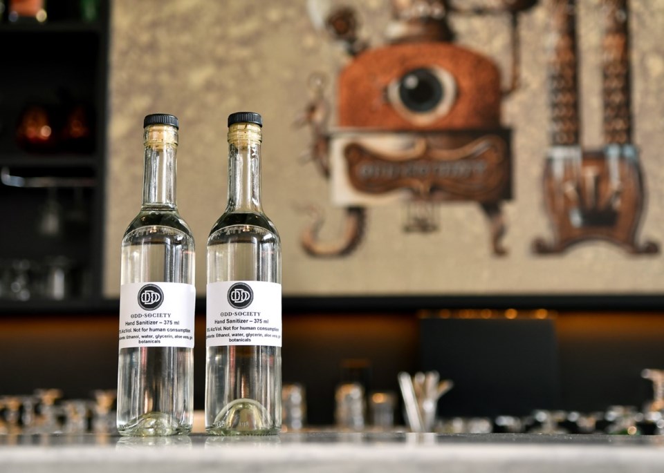 East Vancouver’s Odd Society Spirits is turning excess ethanol from their gin into hand sanitizer fo