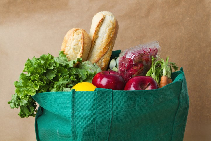 food bag, groceries, stock photo
