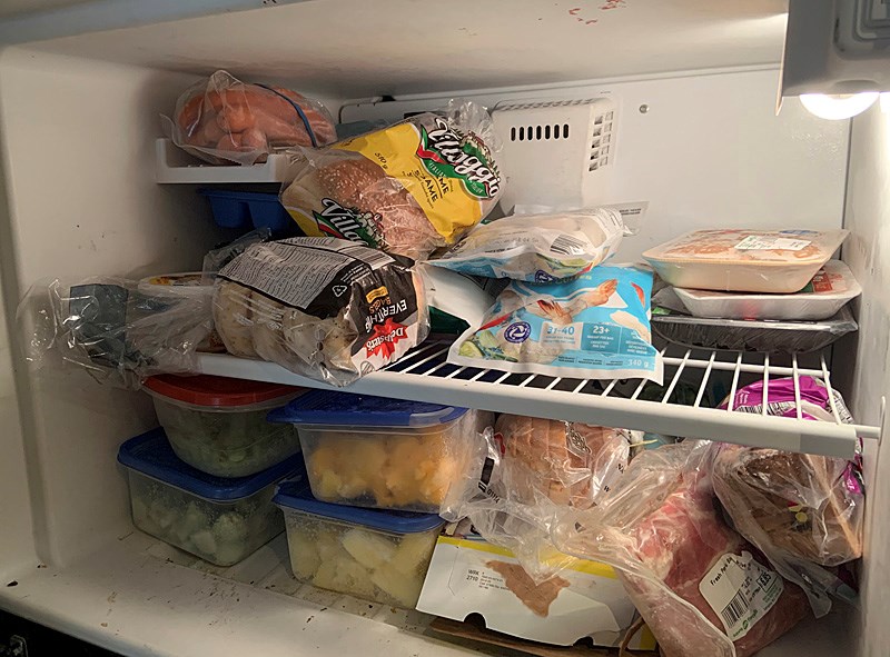 freezer filled with food