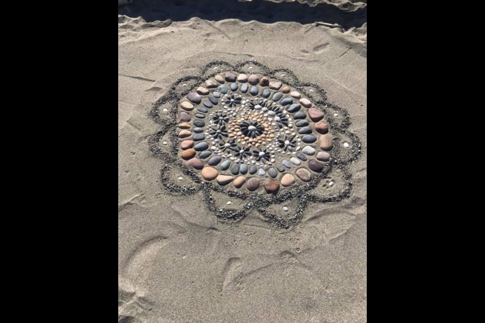 Beautiful sand art found at Centennial Beach in Tsawwassen earlier this week.
