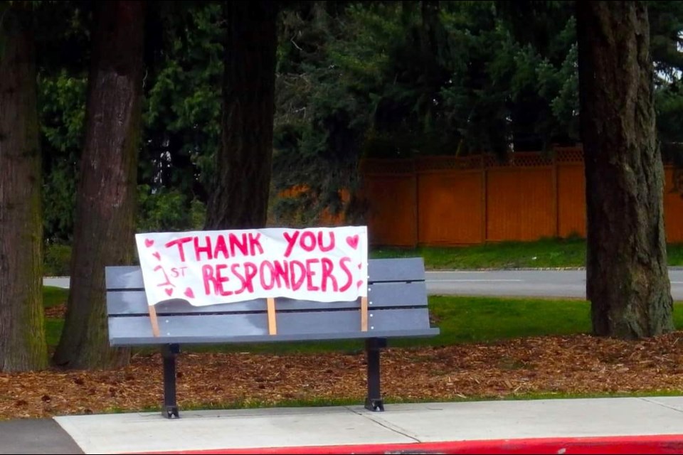 Deborah Praught shared a photo of sign across from the Colwood Fire Hall.