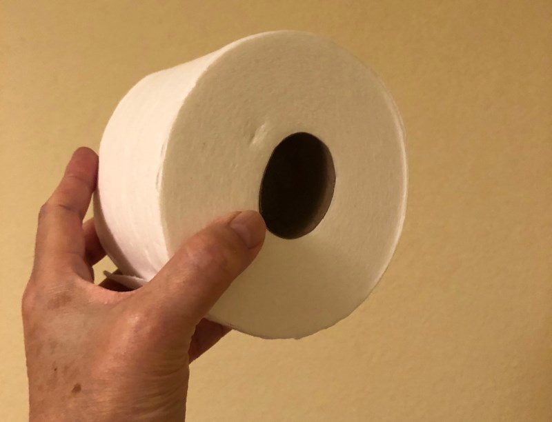 A "mega" size roll of toilet paper.