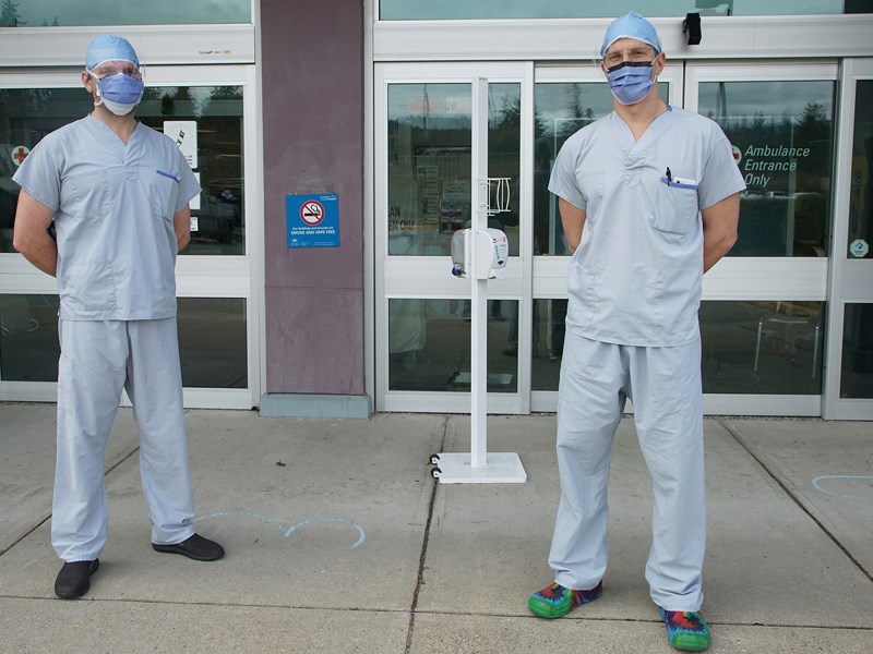 Powell River doctors Charles Van Zyl [left] and Werner Schoeman