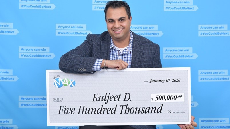 Coquitlam Kuljeet Singh Dhaliwal $500,000 lottery prize January 2020