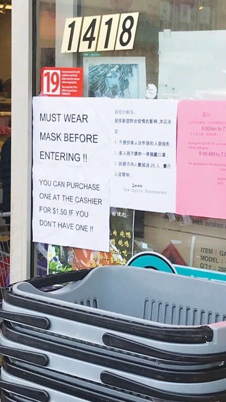 Richmond supermarket requires people to wear face masks if they want to enter_0