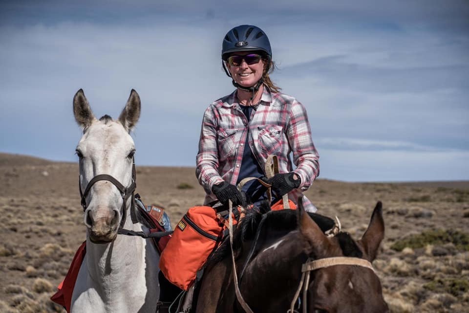 Training day with a pack horse. "Oh how nice it would have been to have these two off the start line," Nichole Murray said.