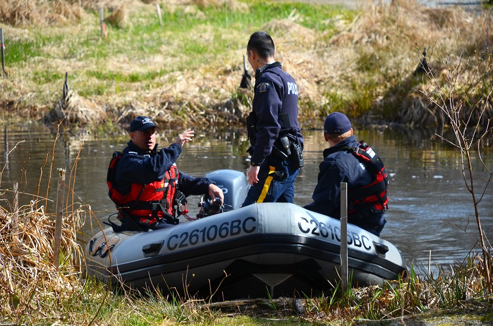 Burnaby Lake, canoe, search