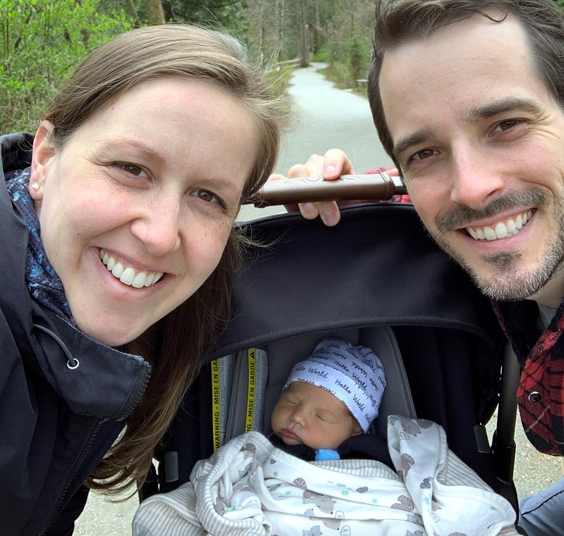 Andy and Lindsay Huerlimann are the proud parents of Henry,