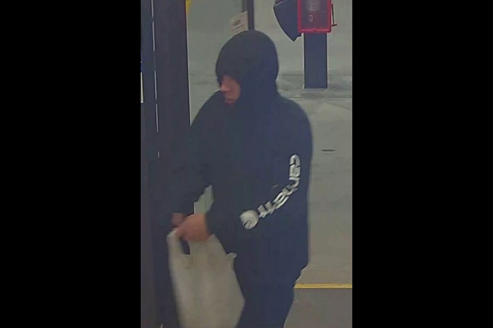 Saanich police released images from surveillance video after a 7-Eleven on Burnside Road West was robbed on Thursday, April 9, 2020.