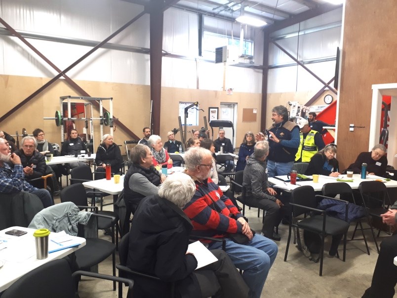 People meeting in the old fire hall