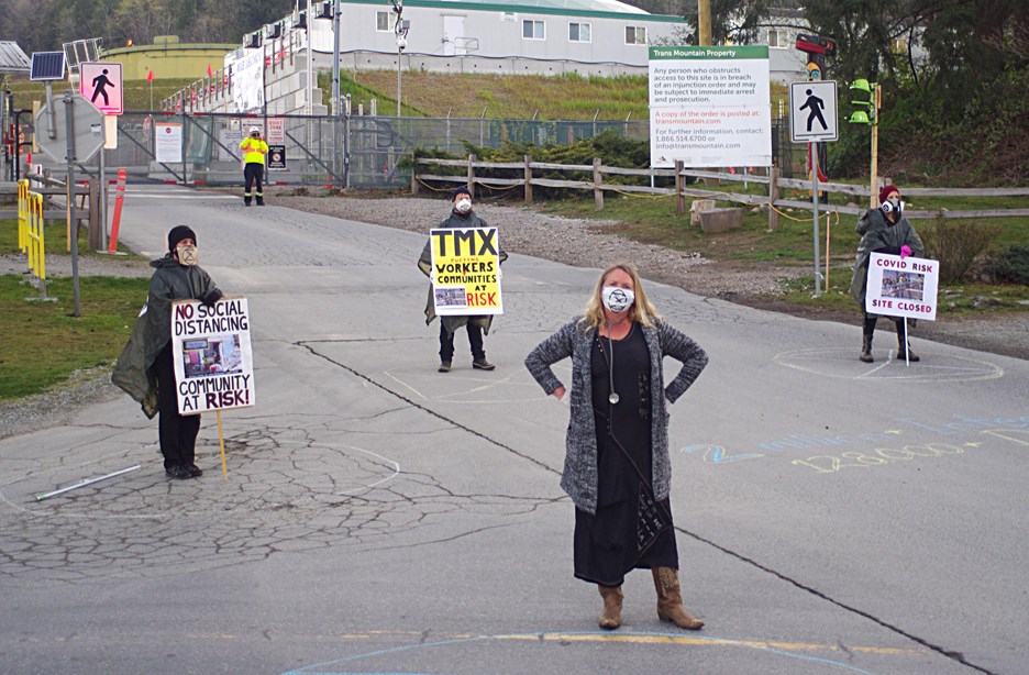 burnaby tank farm trans mountain covid-19 protest