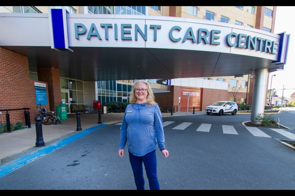 "Ambassador" Carole Downing at Royal Jubilee Hospital.