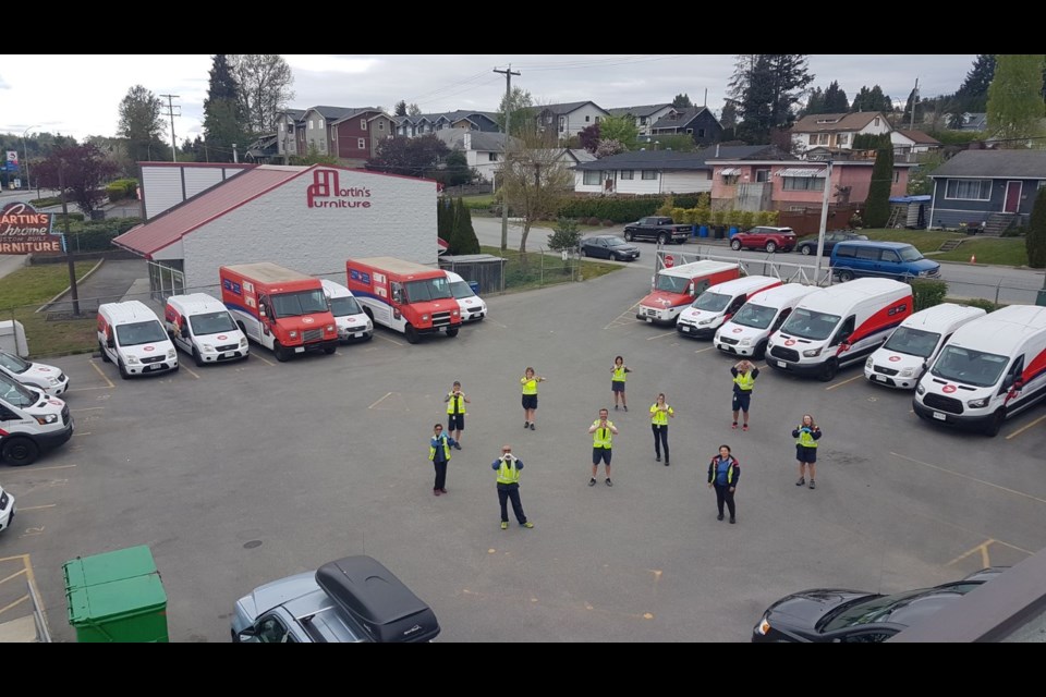 Port Moody postal workers get ready to honour first responders and health care workers. They and their fellow letter carriers from Coquitlam will form a parade and drive around Eagle Ridge Hospital at 7 p.m. on Thursday.