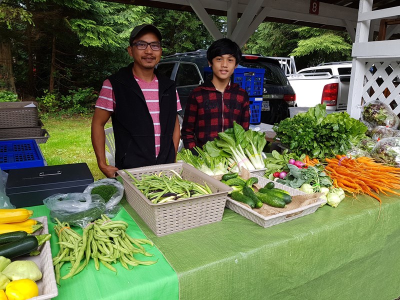 Powell River Farmers’ Market vendors Jeff [left] and Patrik Dela Cruz of DC Harvest. Contributed photo