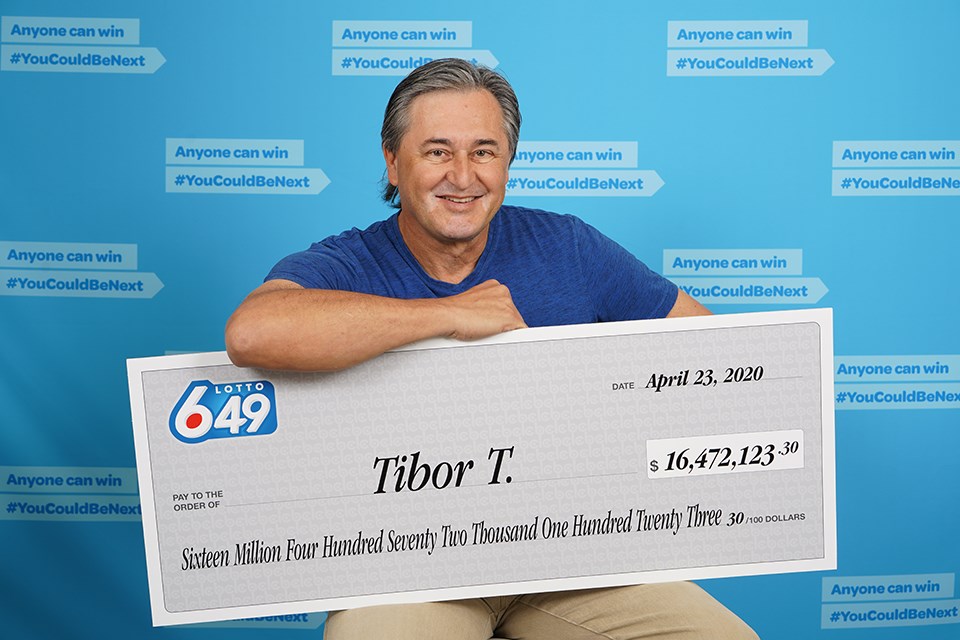Lotto winner Tibor Tusnady. Photo submitted