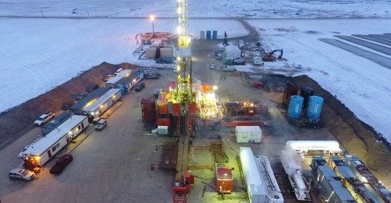 Valleyview drill rig in Saskatchewan. Photo: Brian Zinchuk, Pipeline News