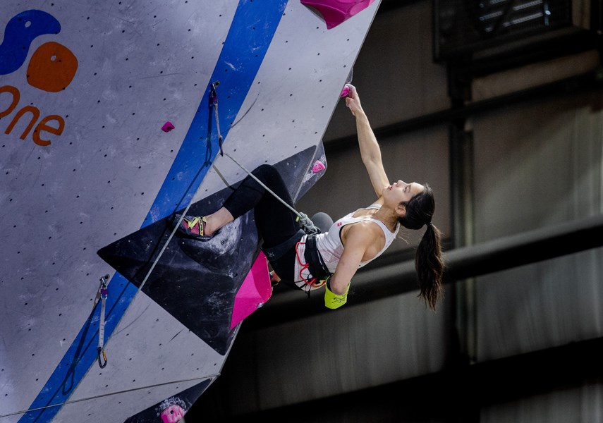 North Vancouver's Alannah Yip competes in an Olympic qualification event held in Los Angeles in early March. photo Luke Webster