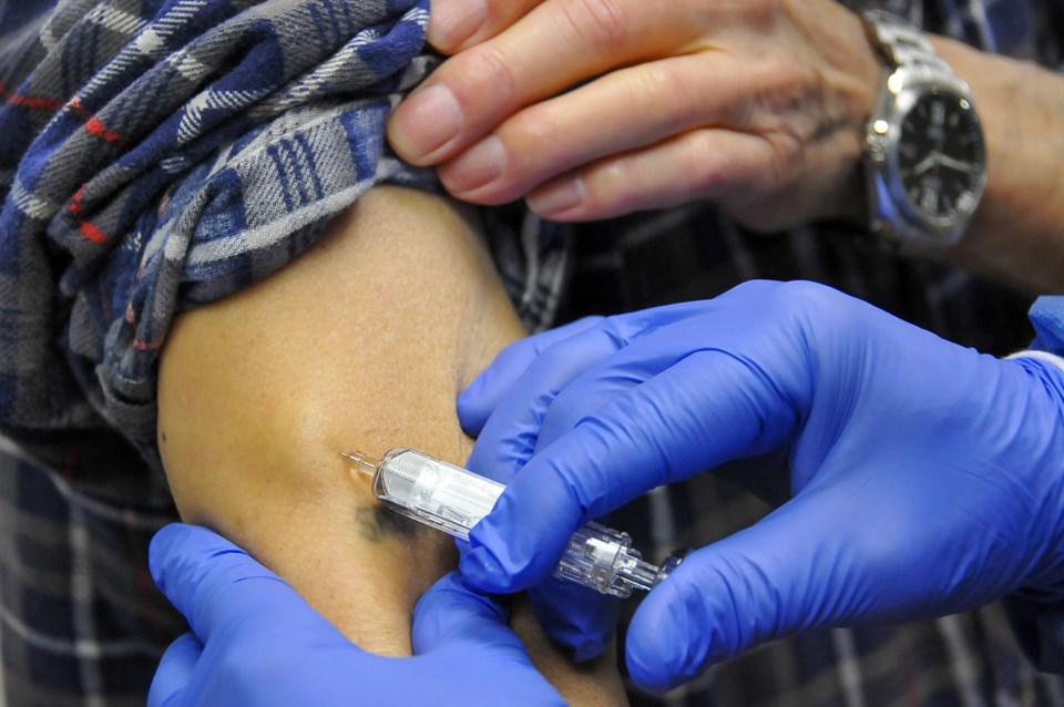 Ray Croteau gets his weekly injection to stimulate the growth of red blood cells and give him the en