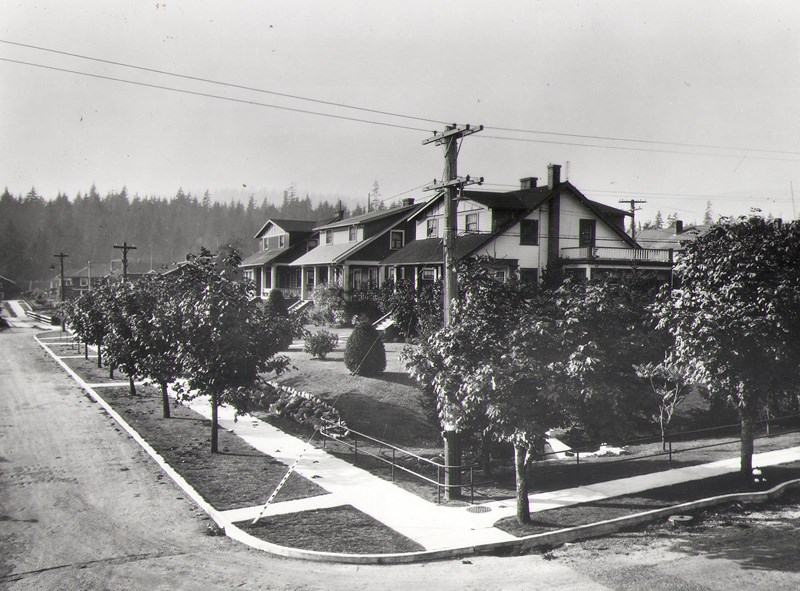 A photograph of the Ioco townsite in its heyday.