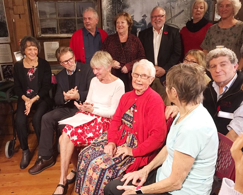 Mary Anne Cooper with friends and family