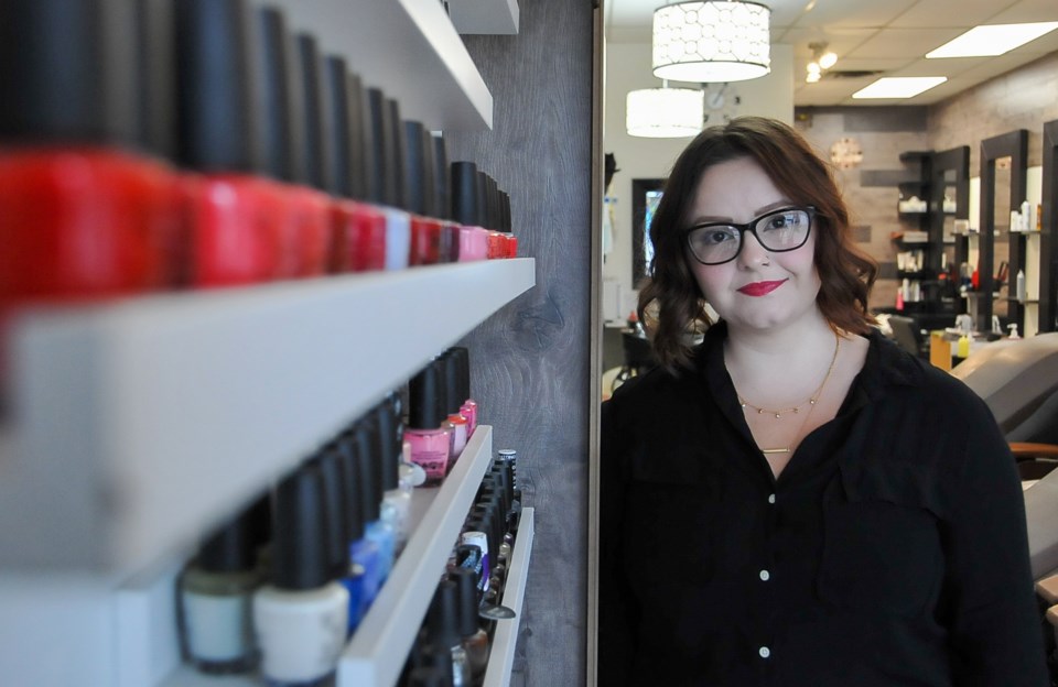 Kyleigh Francks, who manages the Inspirations Nails, Spa and Hair in Port Coquitlam, says the busine